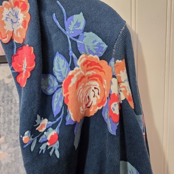 Matilda Jane Cozy Days Open Cardigan Sz Medium Waterfall Floral Cottagecore - Picture 4 of 11